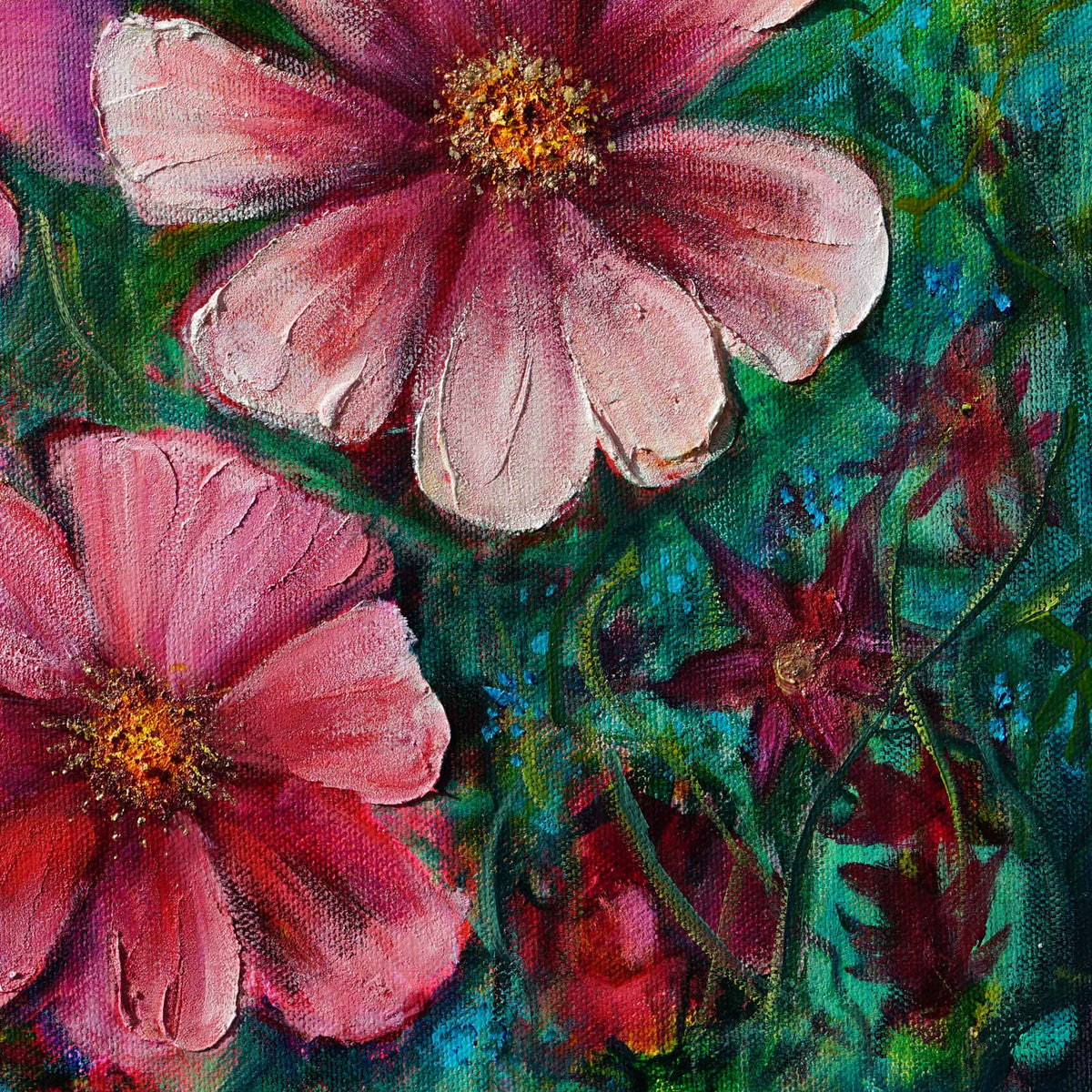 Cosmos Glow | Original Oil Mixed Media Painting