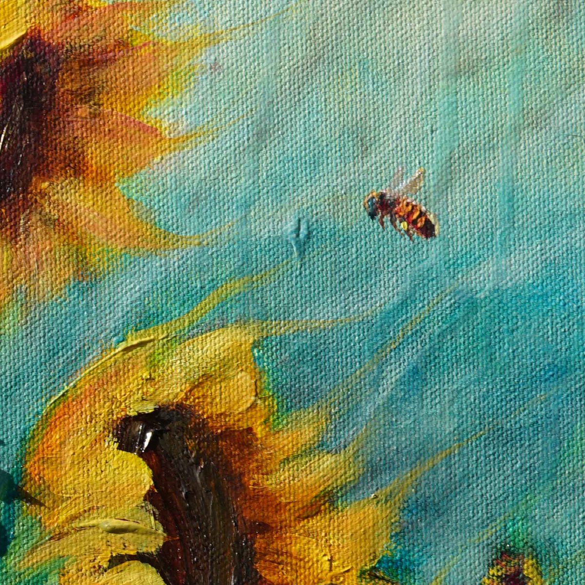 Okanagan Sunflowers | Original Oil Mixed Media Painting