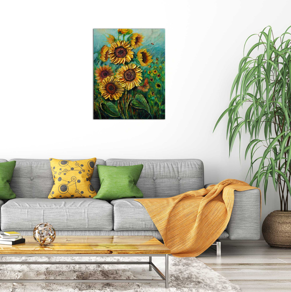 Okanagan Sunflowers | Original Oil Mixed Media Painting