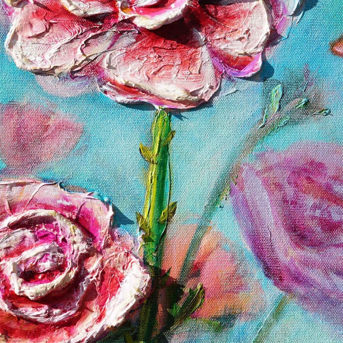Rose Garden | Original Oil Mixed Media Painting
