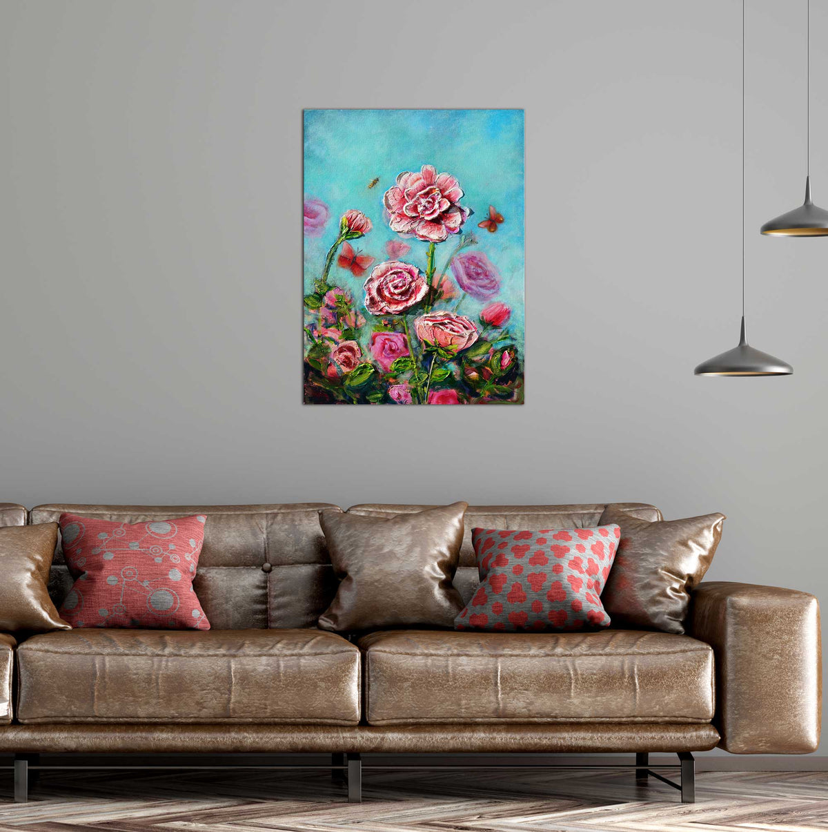 Rose Garden | Original Oil Mixed Media Painting