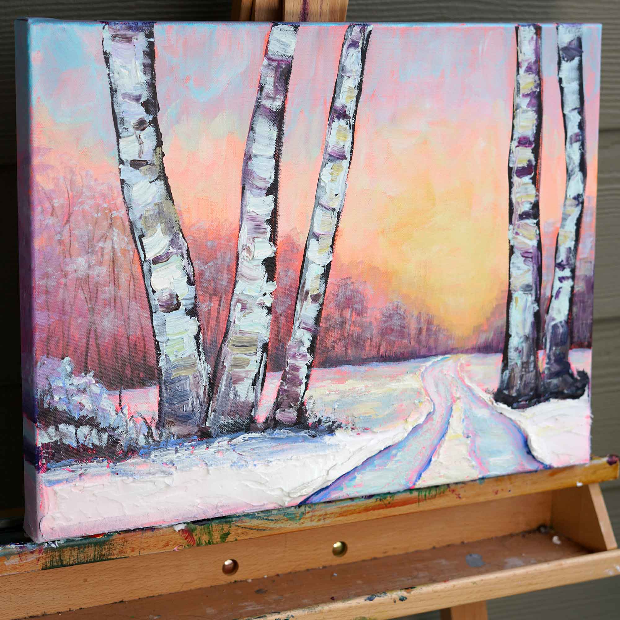 "Winter Dawn Glow" - Original Painting