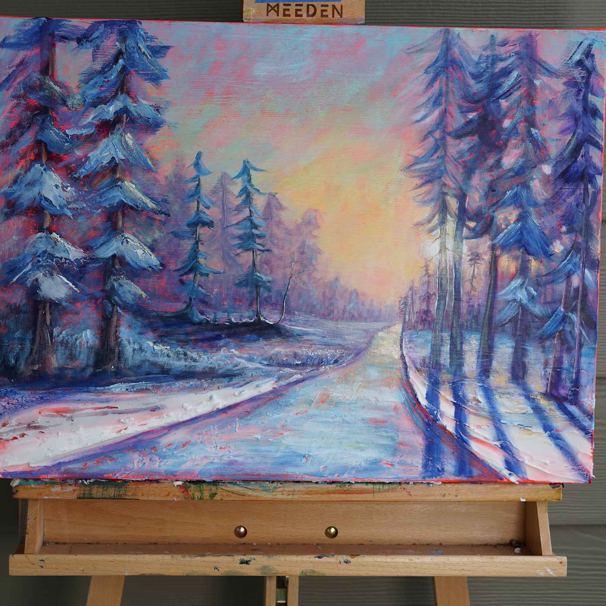 "Winter’s Lavender Light" - Original Painting 🔴 SOLD