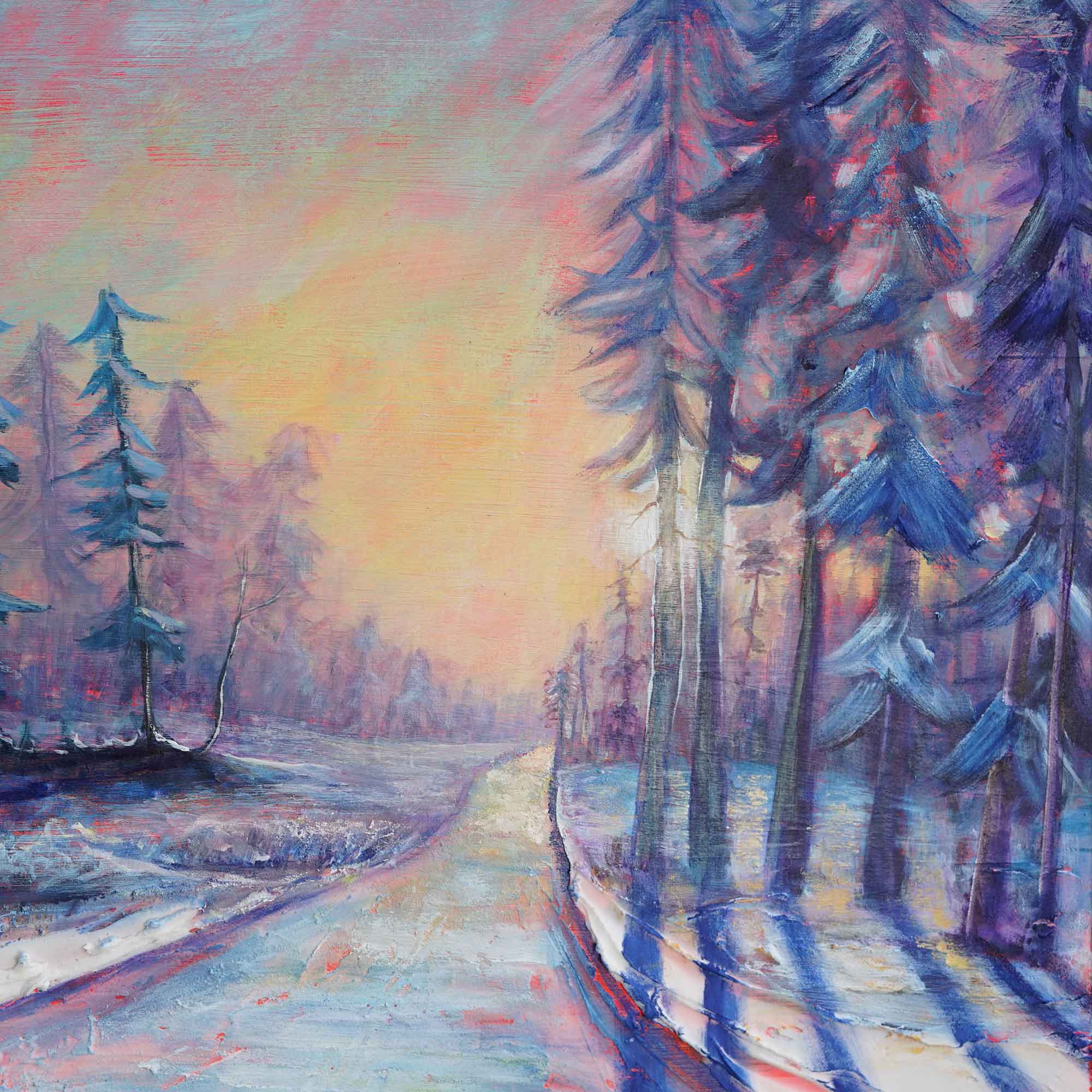 "Winter’s Lavender Light" - Original Painting 🔴 SOLD