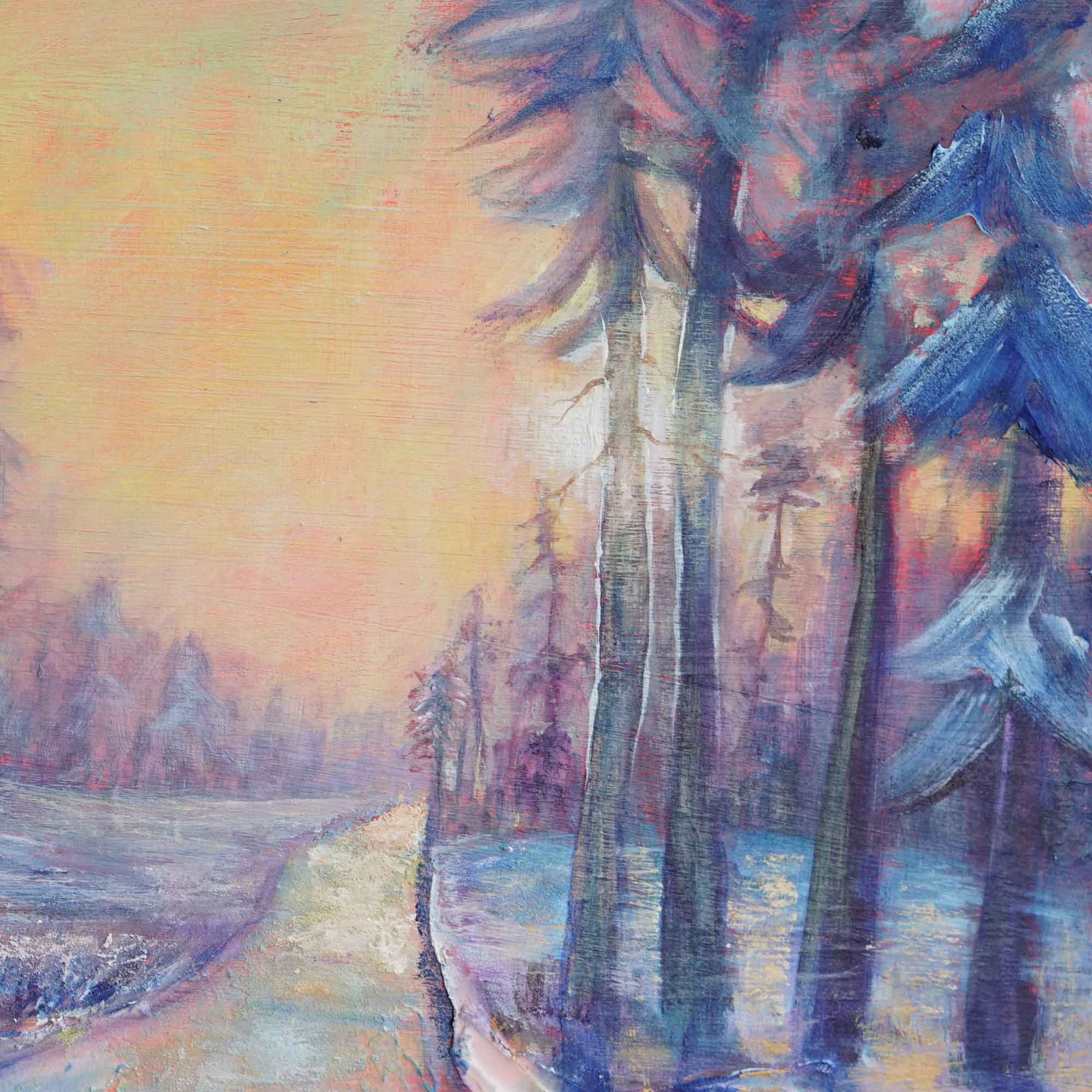 "Winter’s Lavender Light" - Original Painting 🔴 SOLD