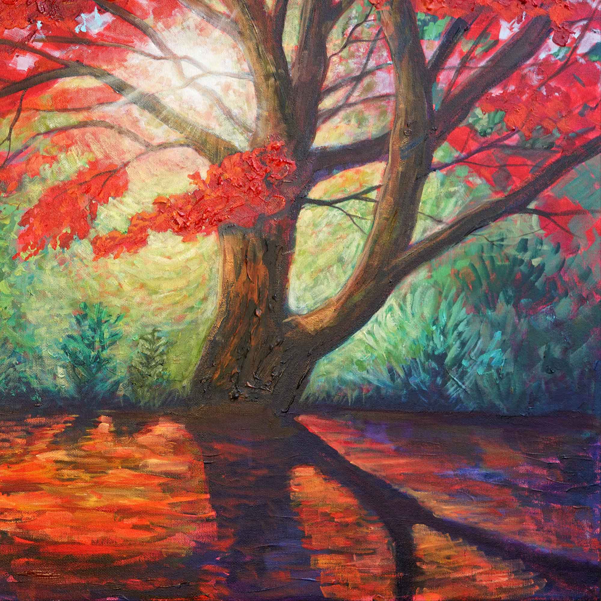"The Radiant Maple" - Original Oil Painting