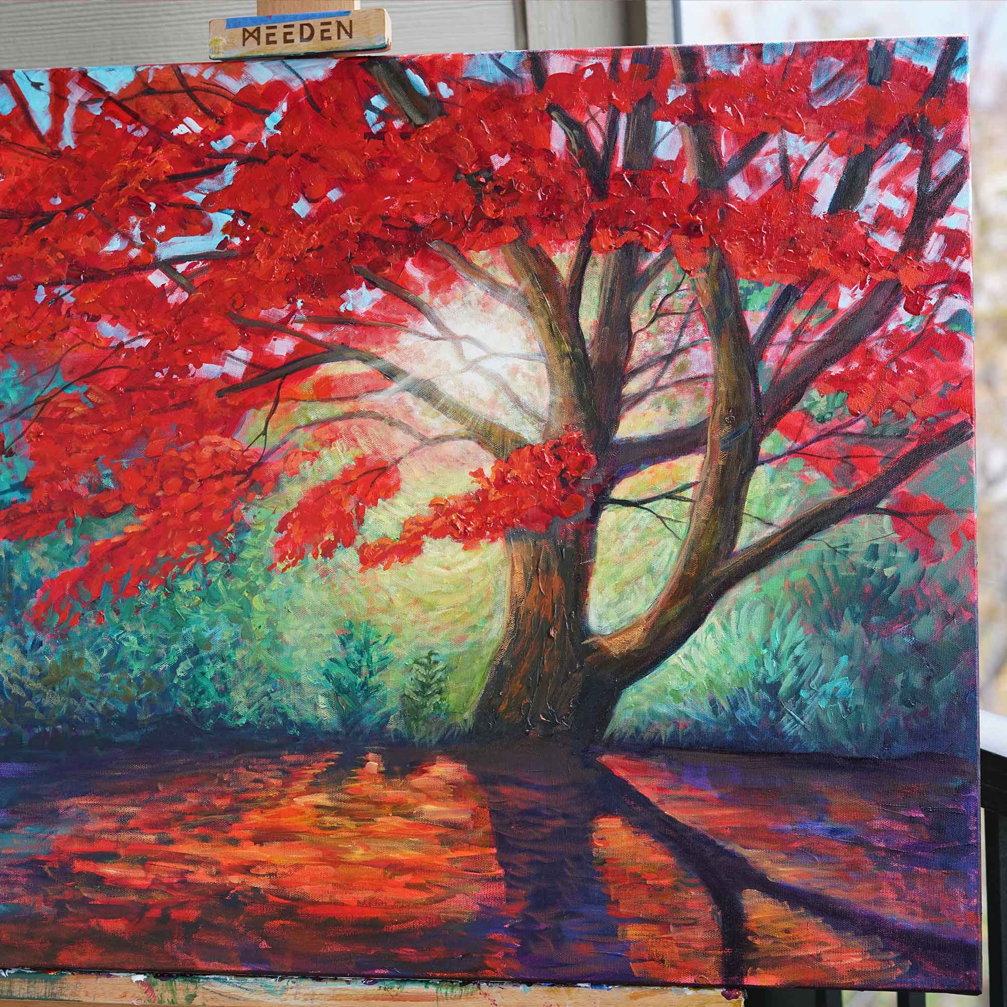 "The Radiant Maple" - Original Oil Painting
