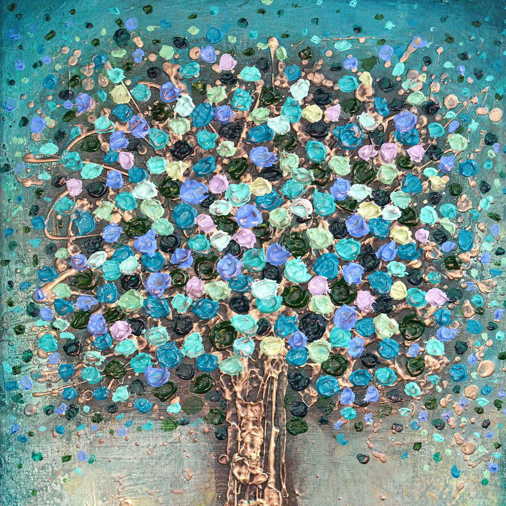 "Pastel Petal Tree" - Original Painting