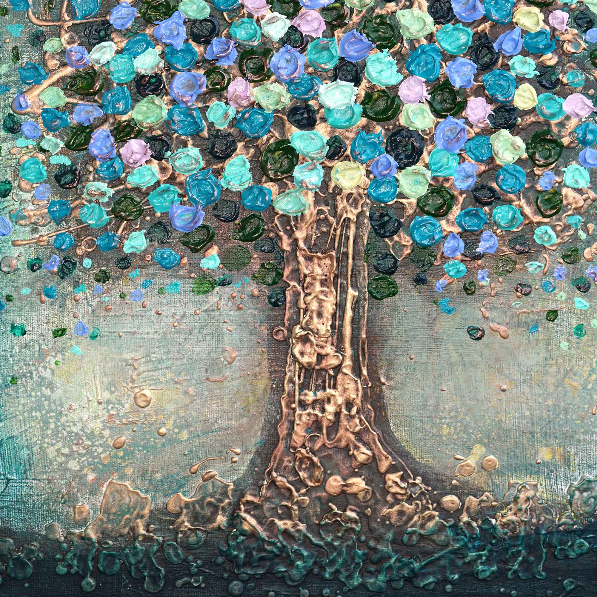 "Pastel Petal Tree" - Original Painting