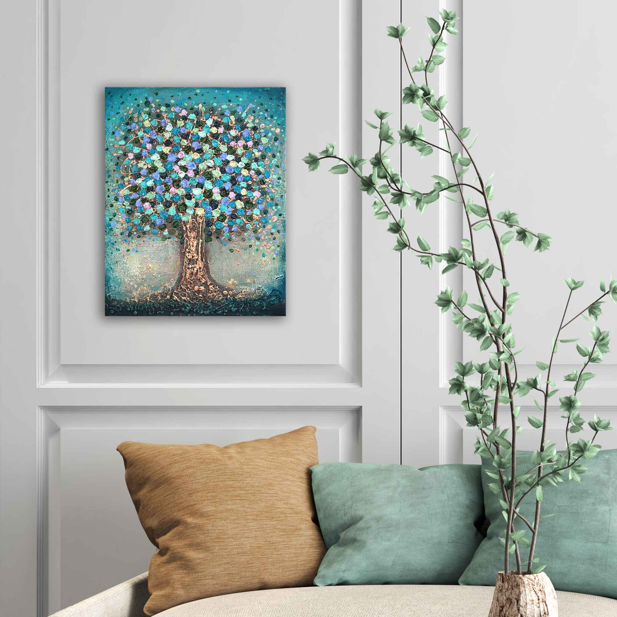 "Pastel Petal Tree" - Original Painting