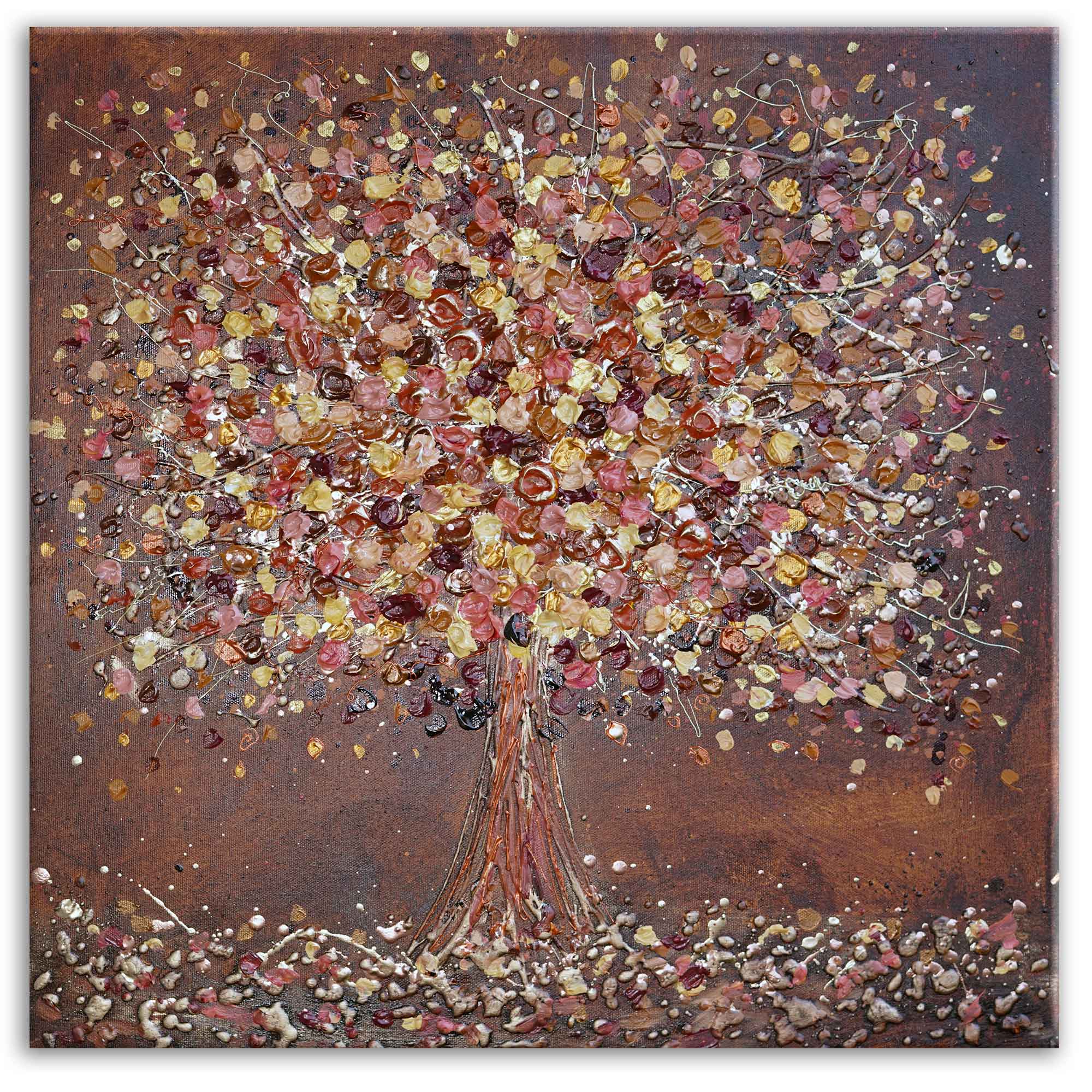 "Golden Petal Tree" - Original Painting