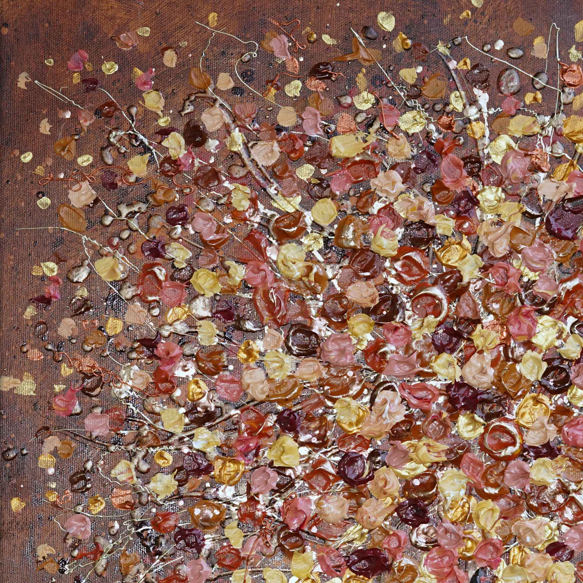 "Golden Petal Tree" - Original Painting