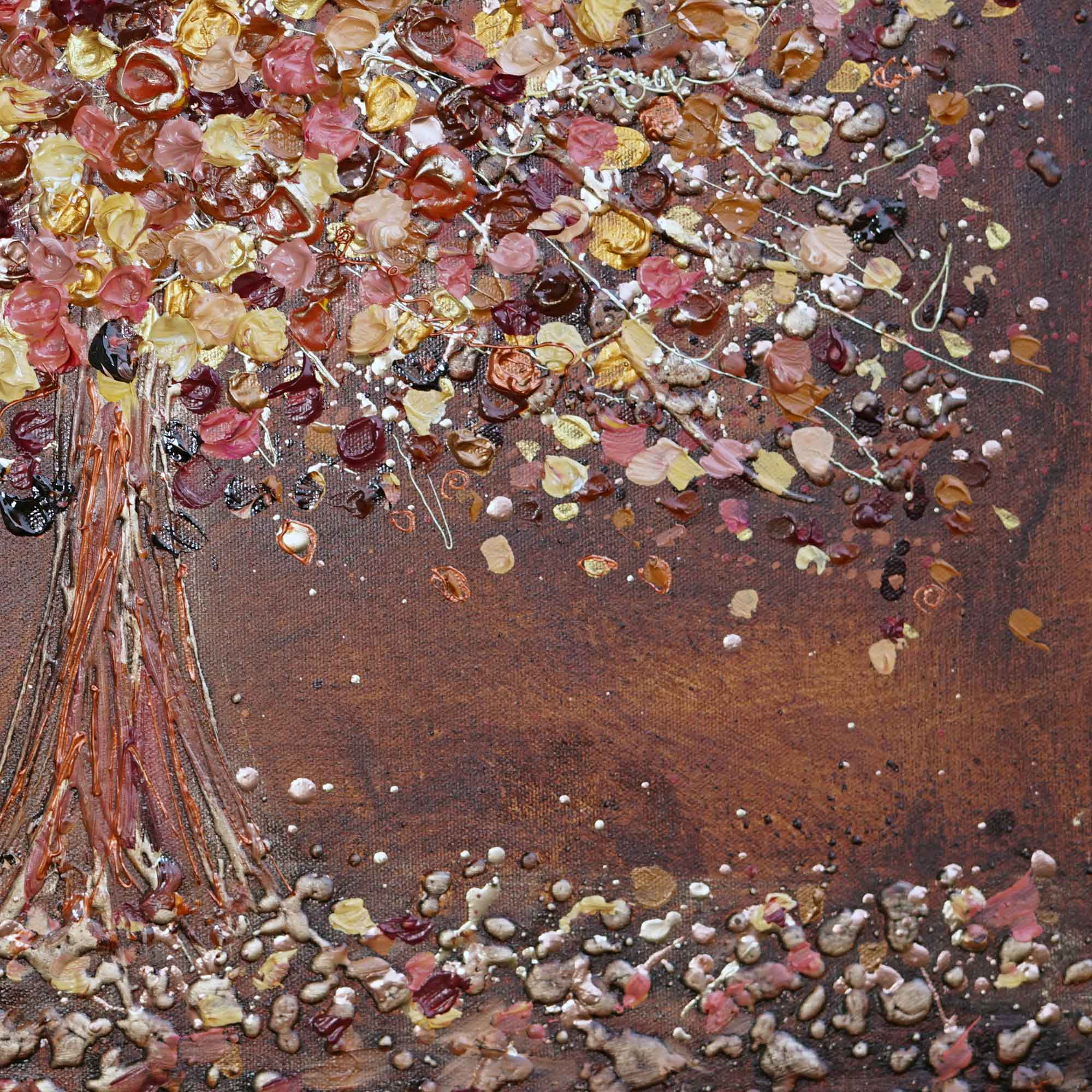 "Golden Petal Tree" - Original Painting