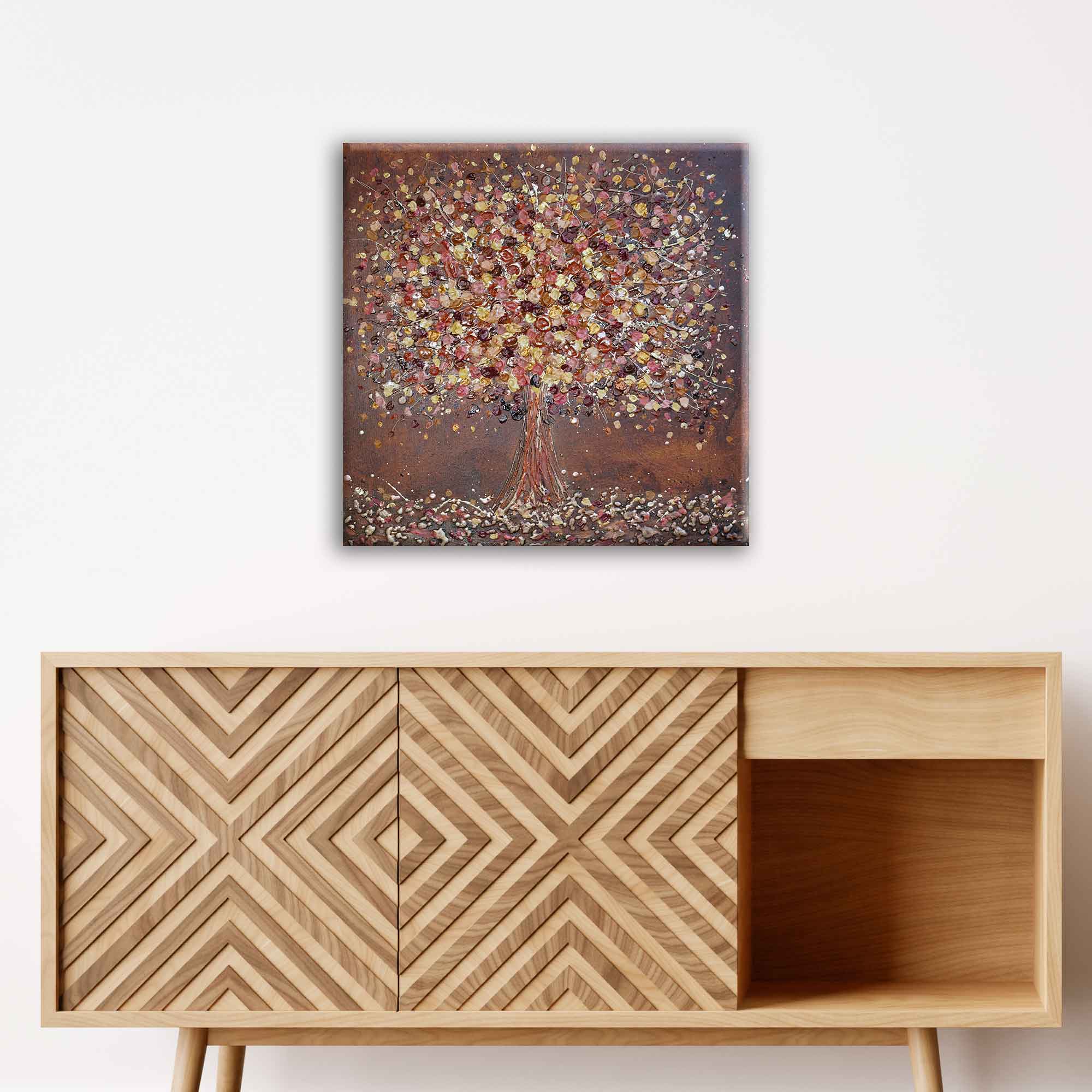 "Golden Petal Tree" - Original Painting