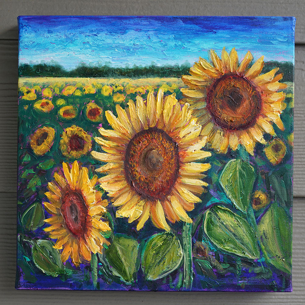 "Sweet Sunflowers" - Original Oil Painting
