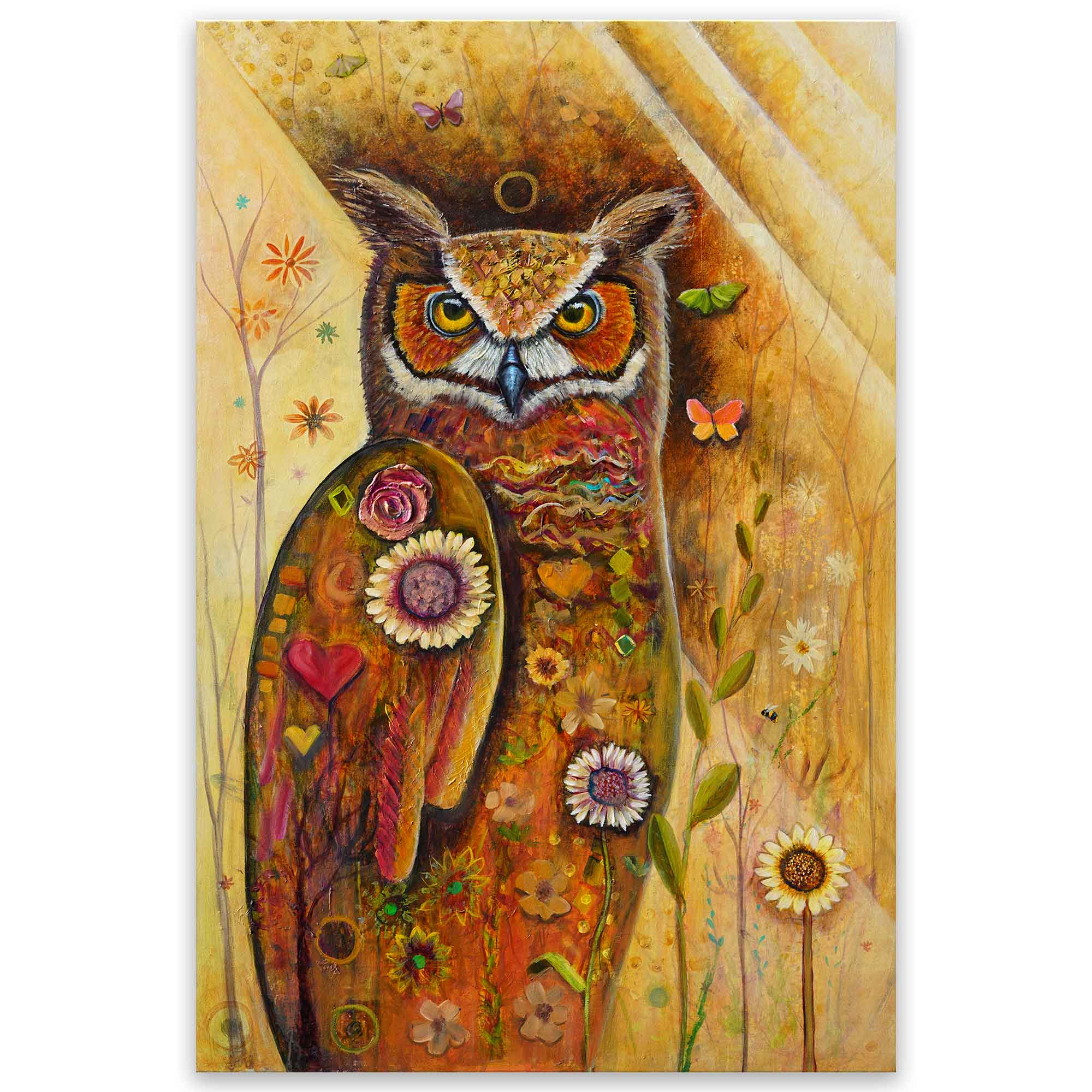 “Guardian of Wild Light” - Original Oil mixed media Painting