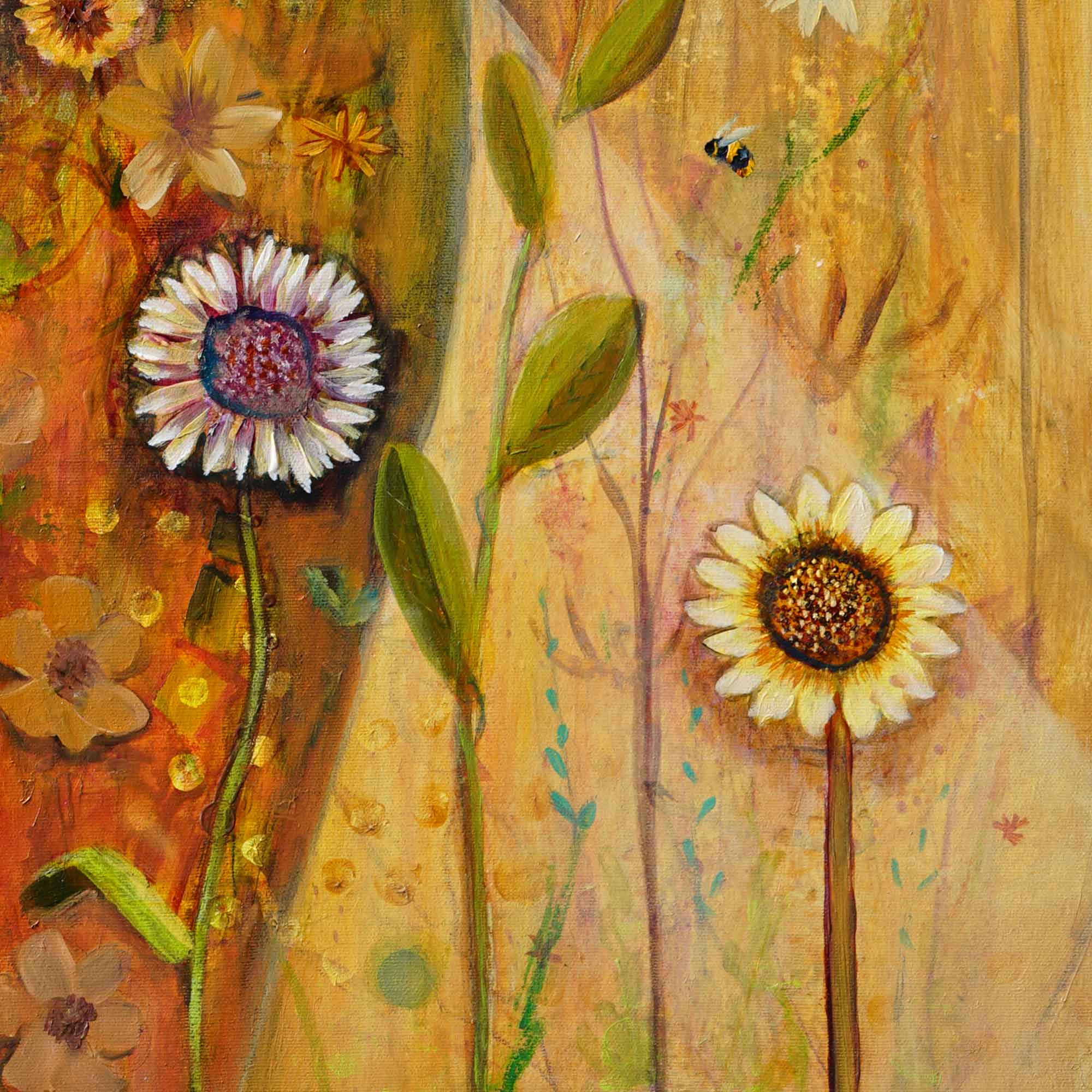 Guardian of Wild Light | Original Oil mixed media Painting