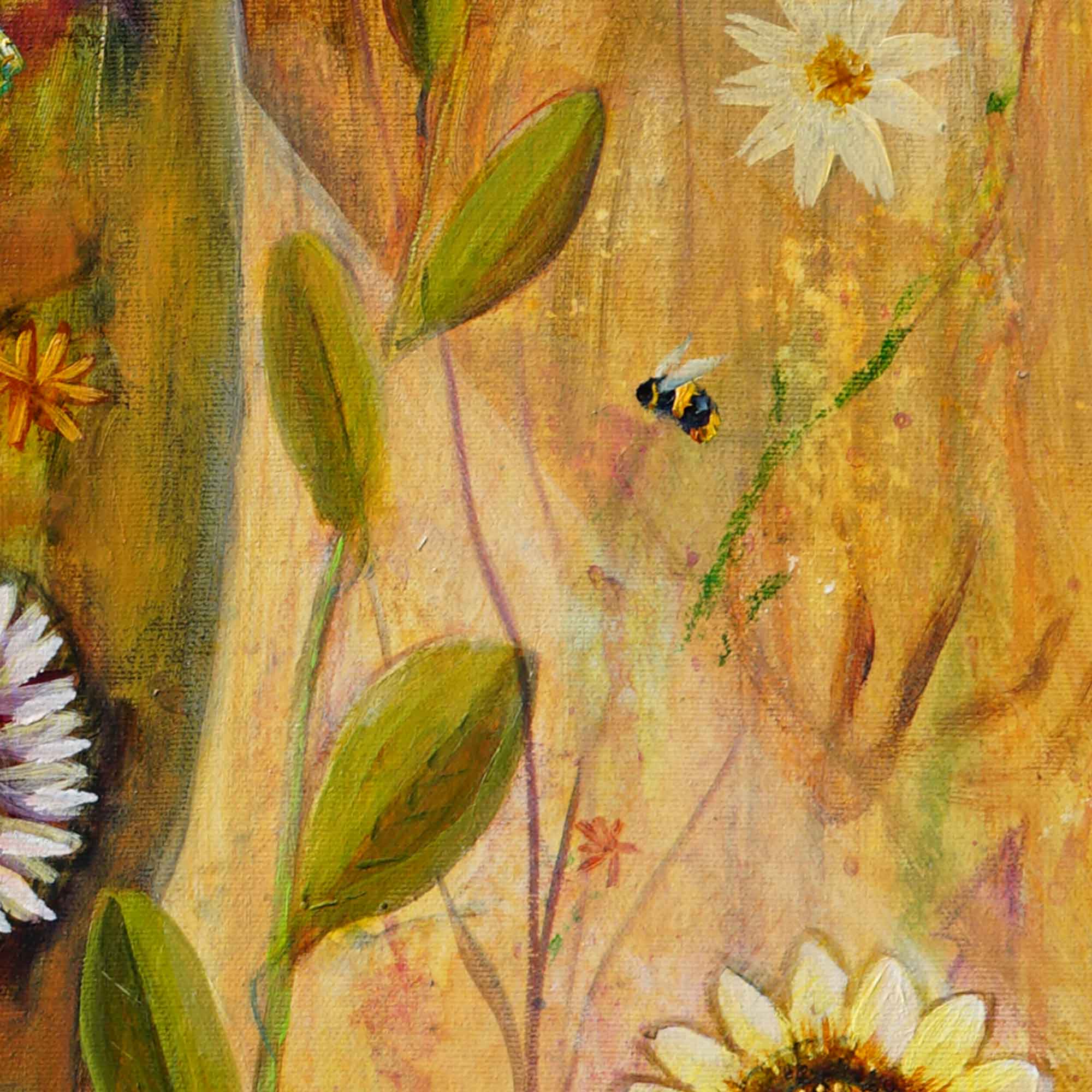 Guardian of Wild Light | Original Oil mixed media Painting