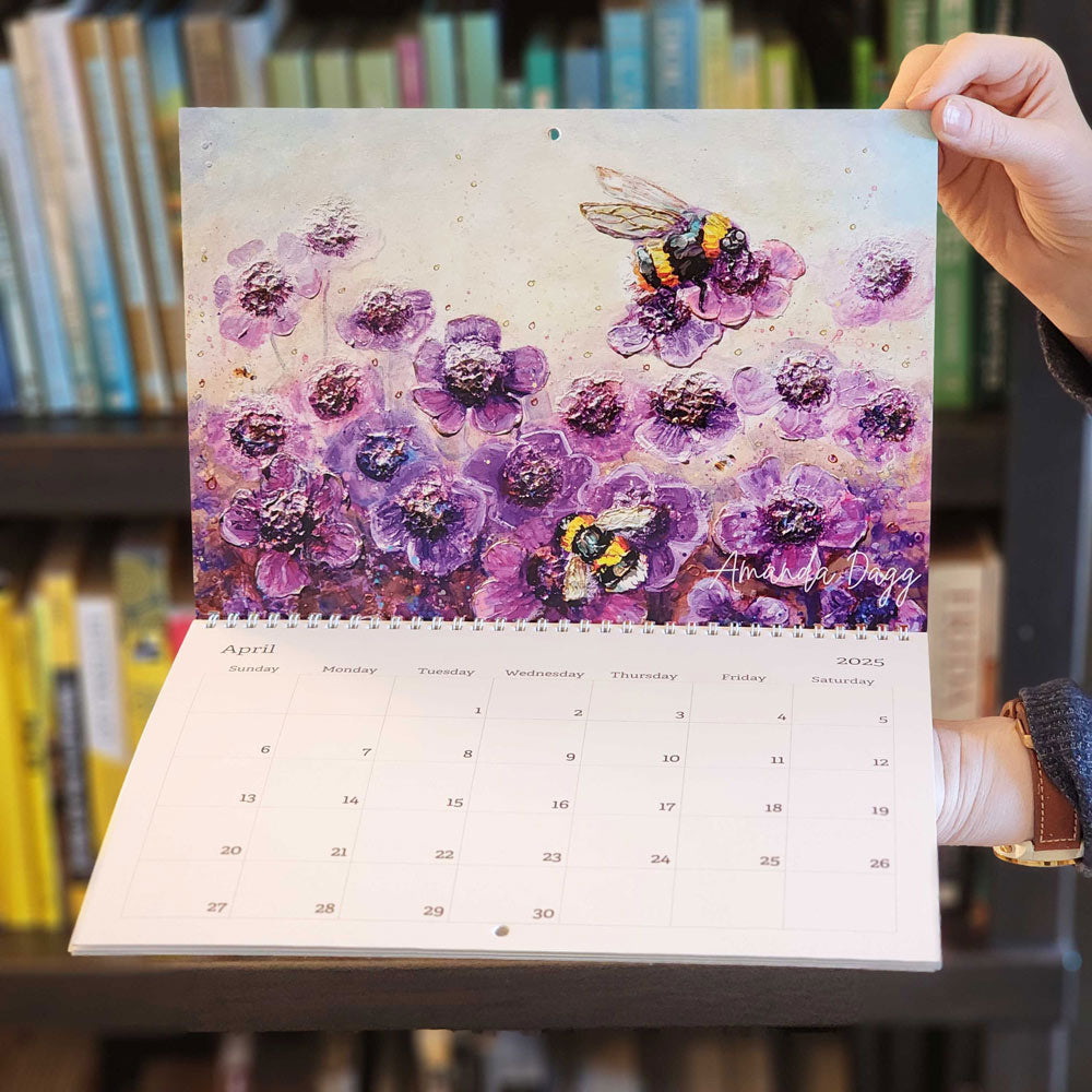 April 2025 calendar page open