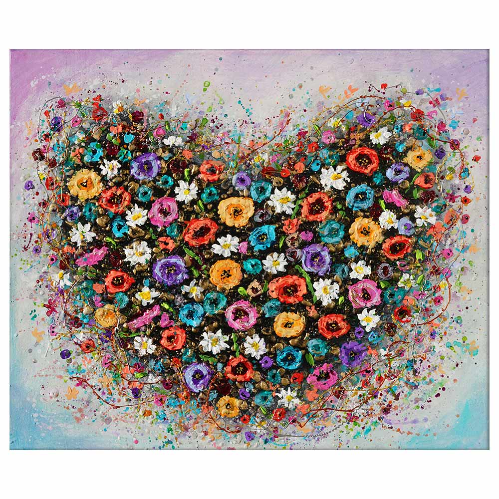 "Blooming Gratitude," a colorful acrylic painting by Amanda Dagg