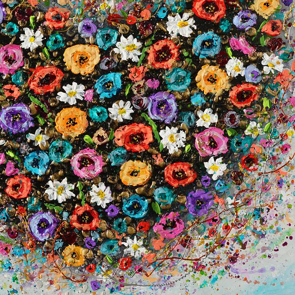 canvas features a heart-shaped floral bouquet