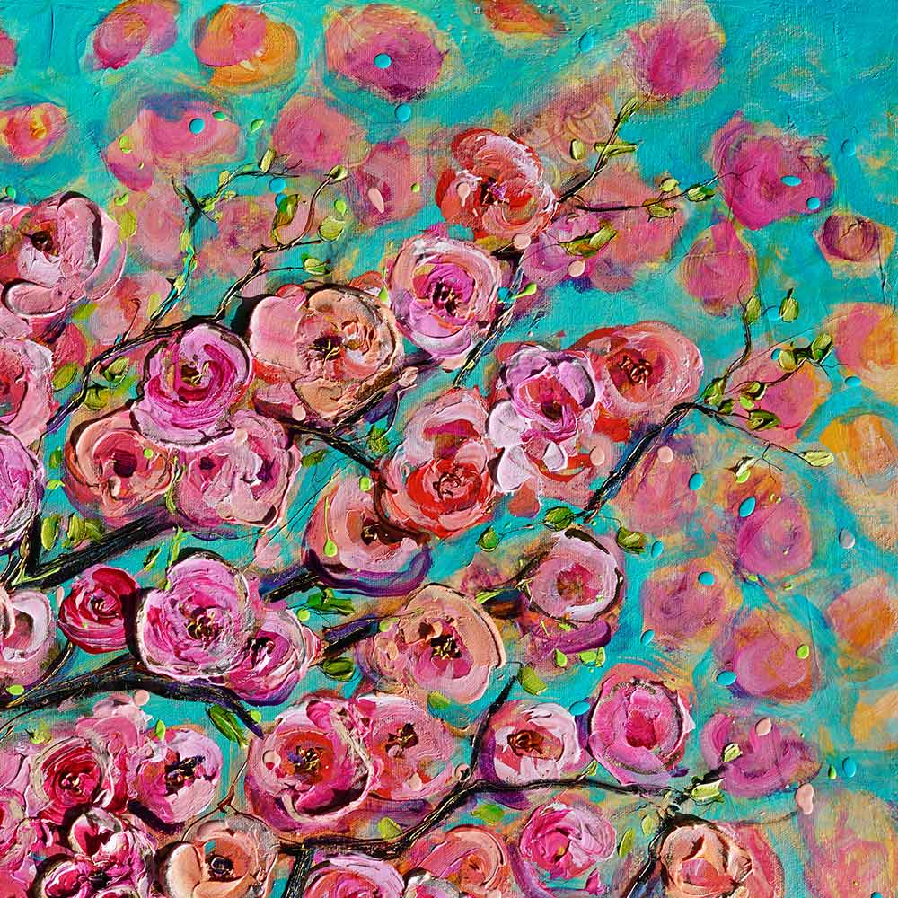 Blossom explosion original painting detail