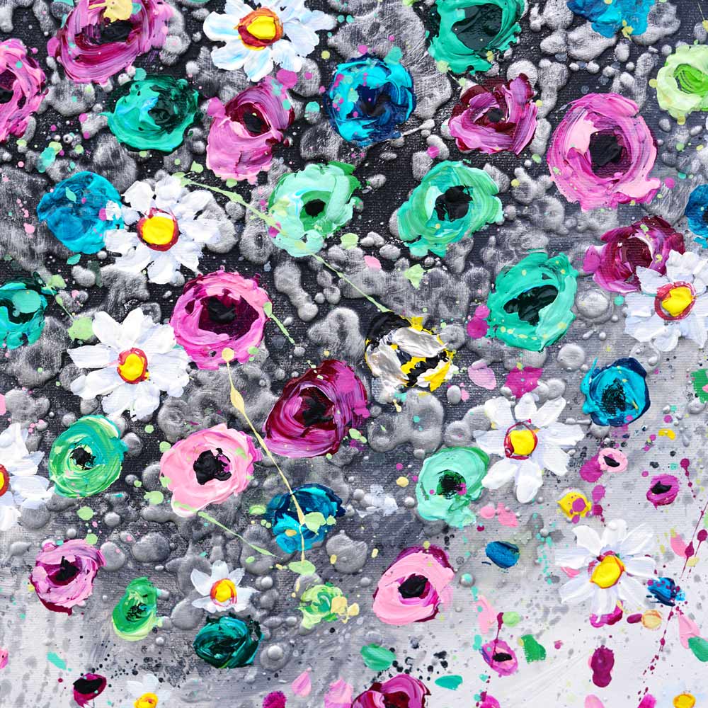 Blossoming Whirlwind floral texture detail