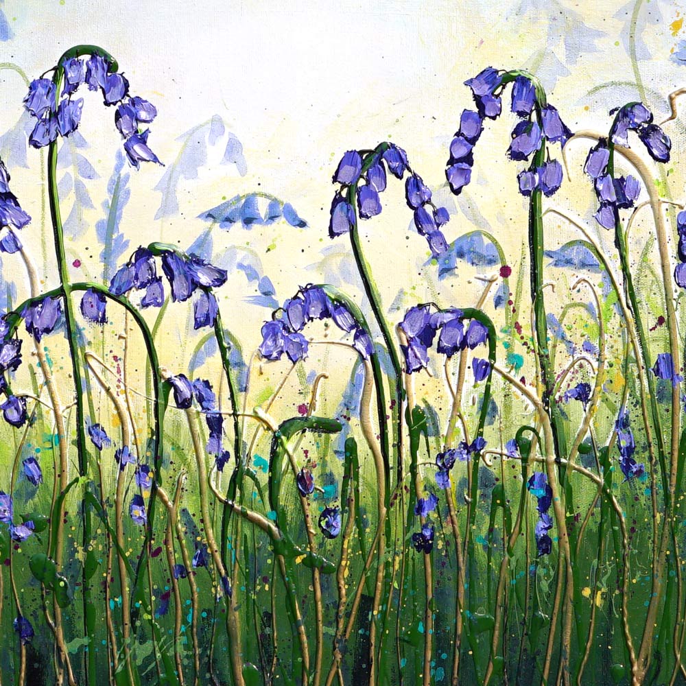 Bluebell Dance texture detail - Amanda Dagg's brushwork