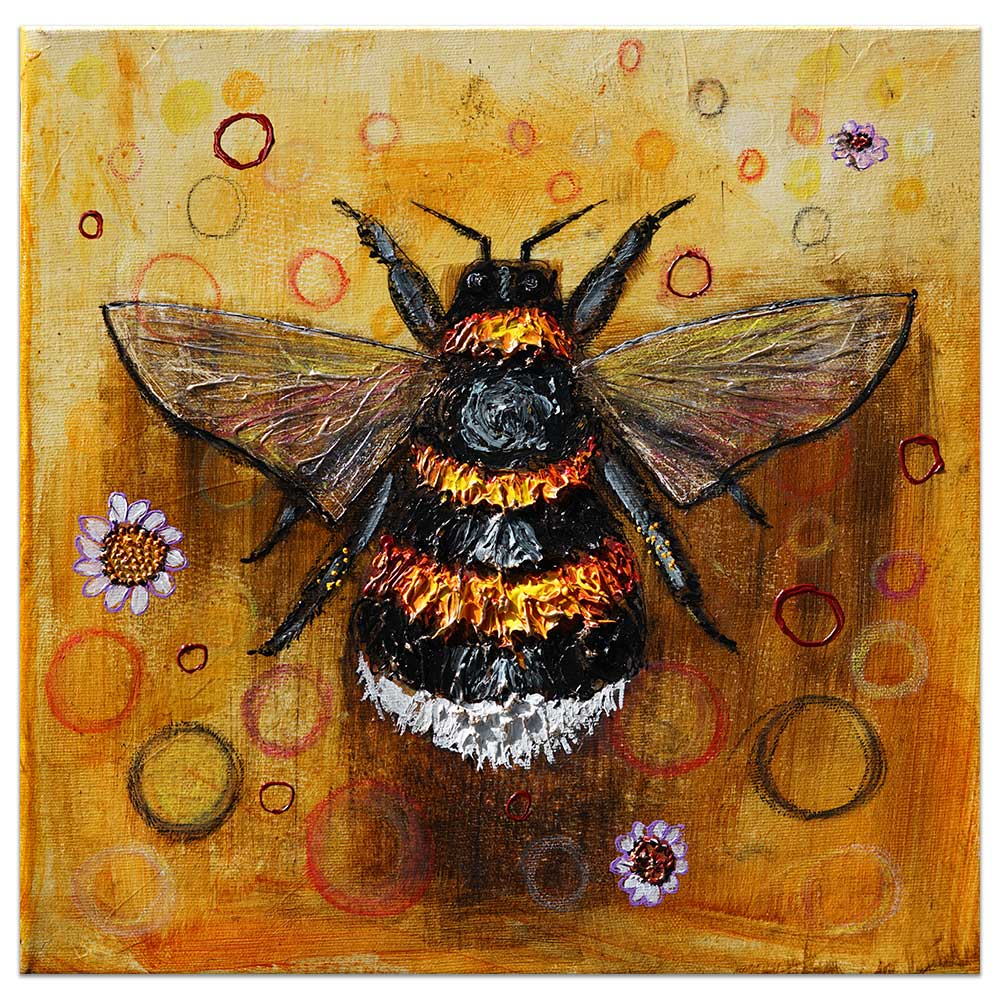 "Buzzing Bee" - beautiful BumbleBee Painting