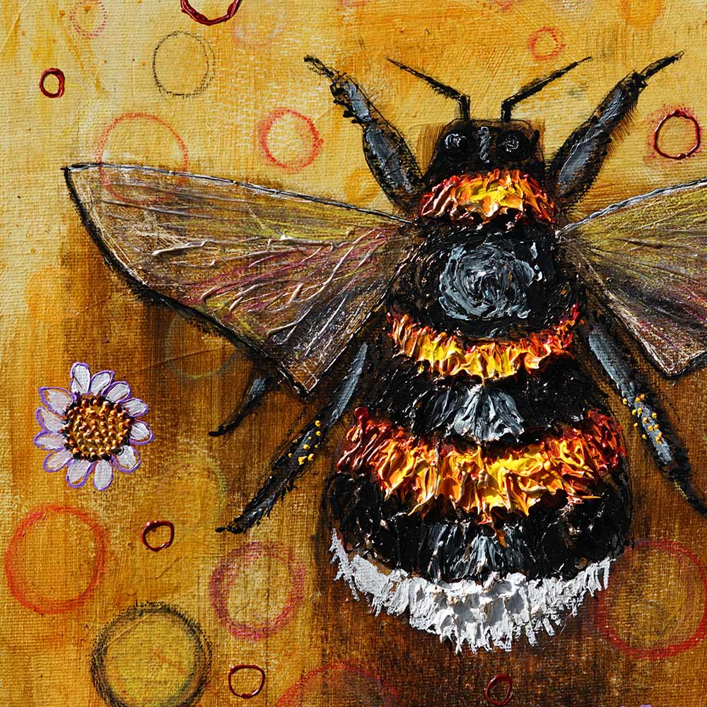 "Buzzing Bee" - beautiful BumbleBee Painting