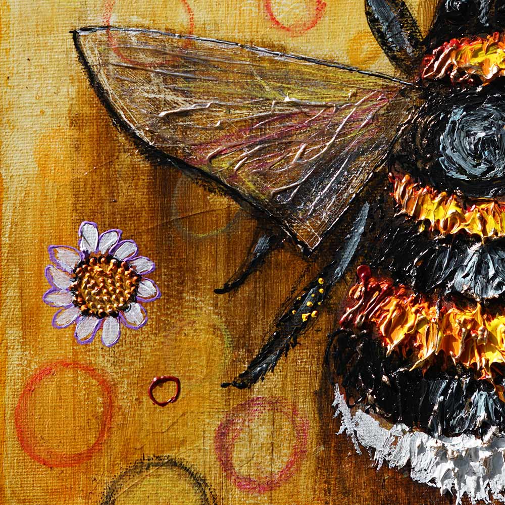 "Buzzing Bee" - beautiful BumbleBee Painting