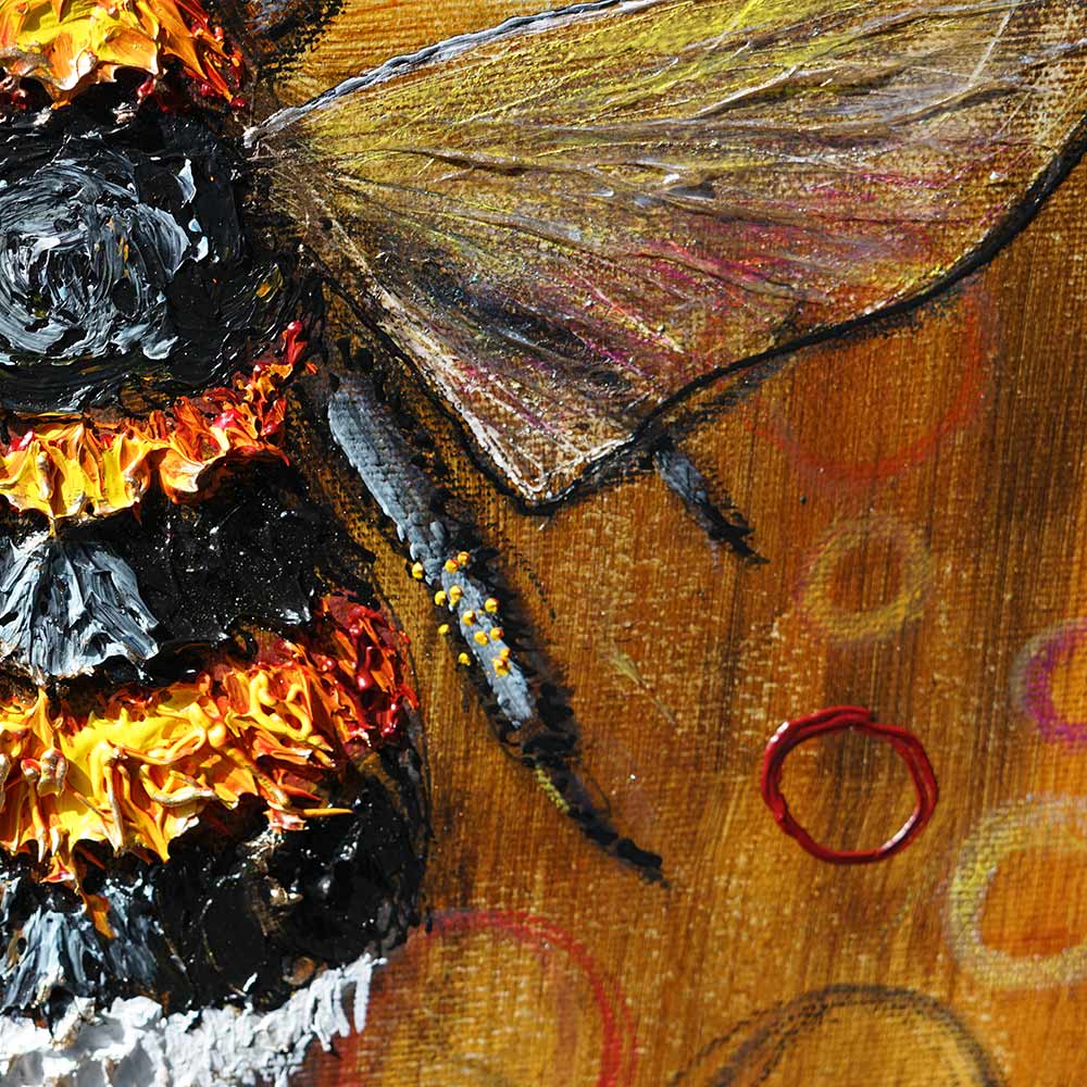 "Buzzing Bee" - beautiful BumbleBee Painting