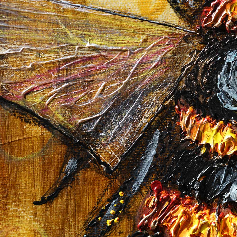 "Buzzing Bee" - beautiful BumbleBee Painting