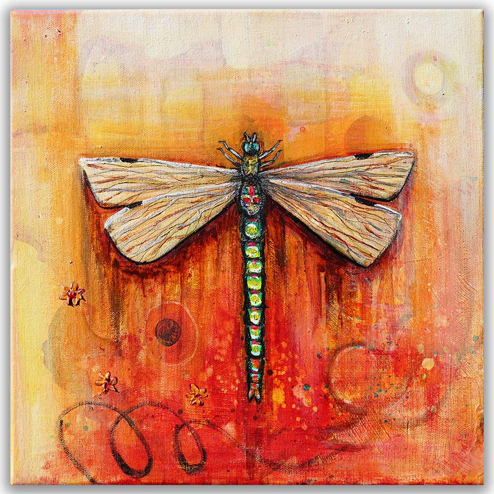Dragonfly Original Painting on canvas