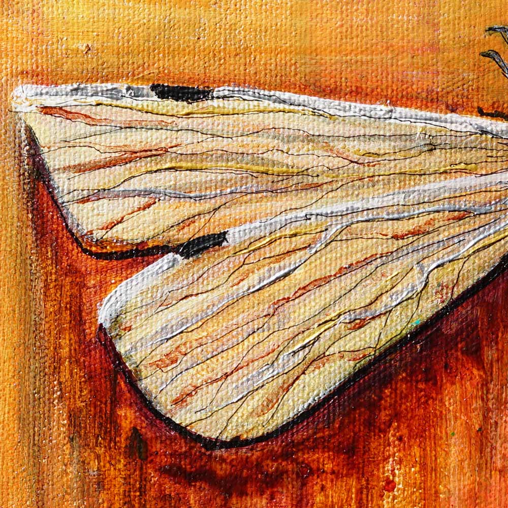 Dragonfly Original Painting details of wings