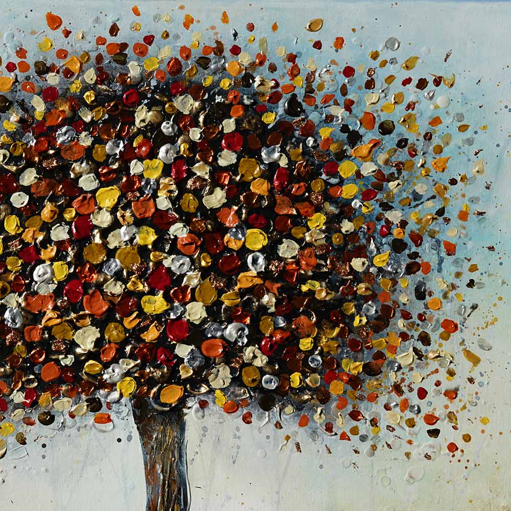 Warm autumnal colors close-up