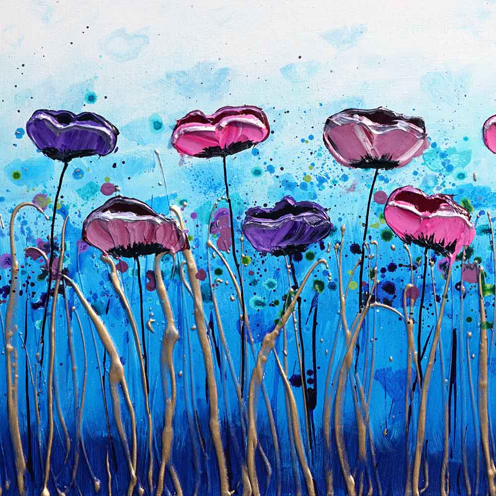 Floral Dance Original Painting texture