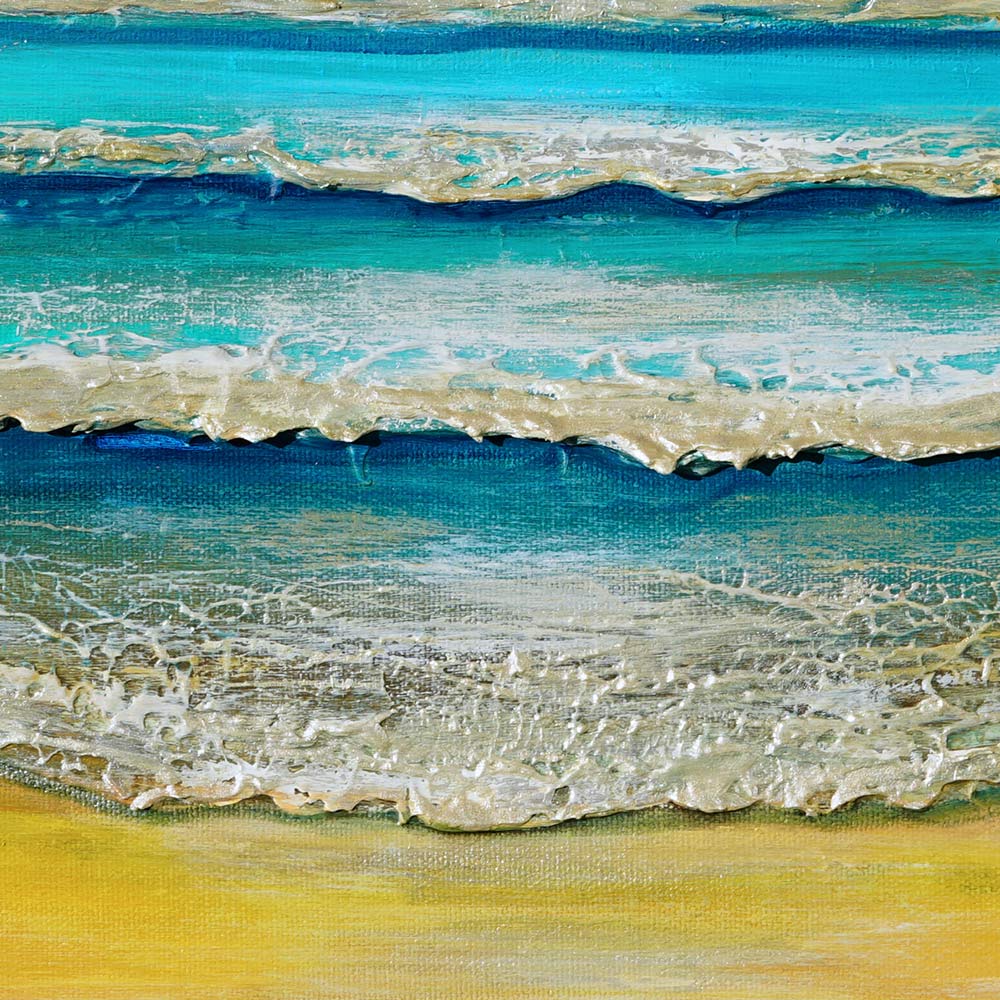 Detailed close-up of ocean waves