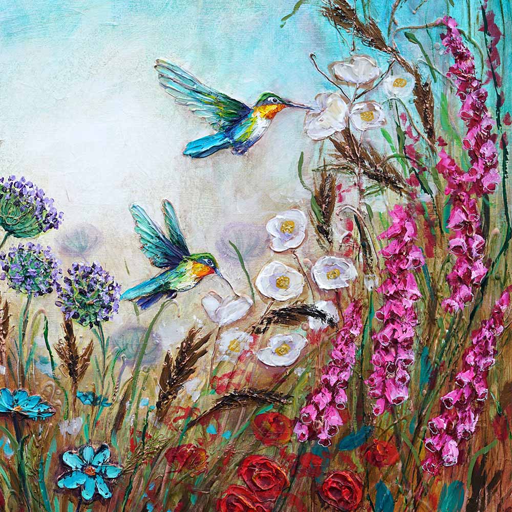 Garden of Grace hummingbird painting