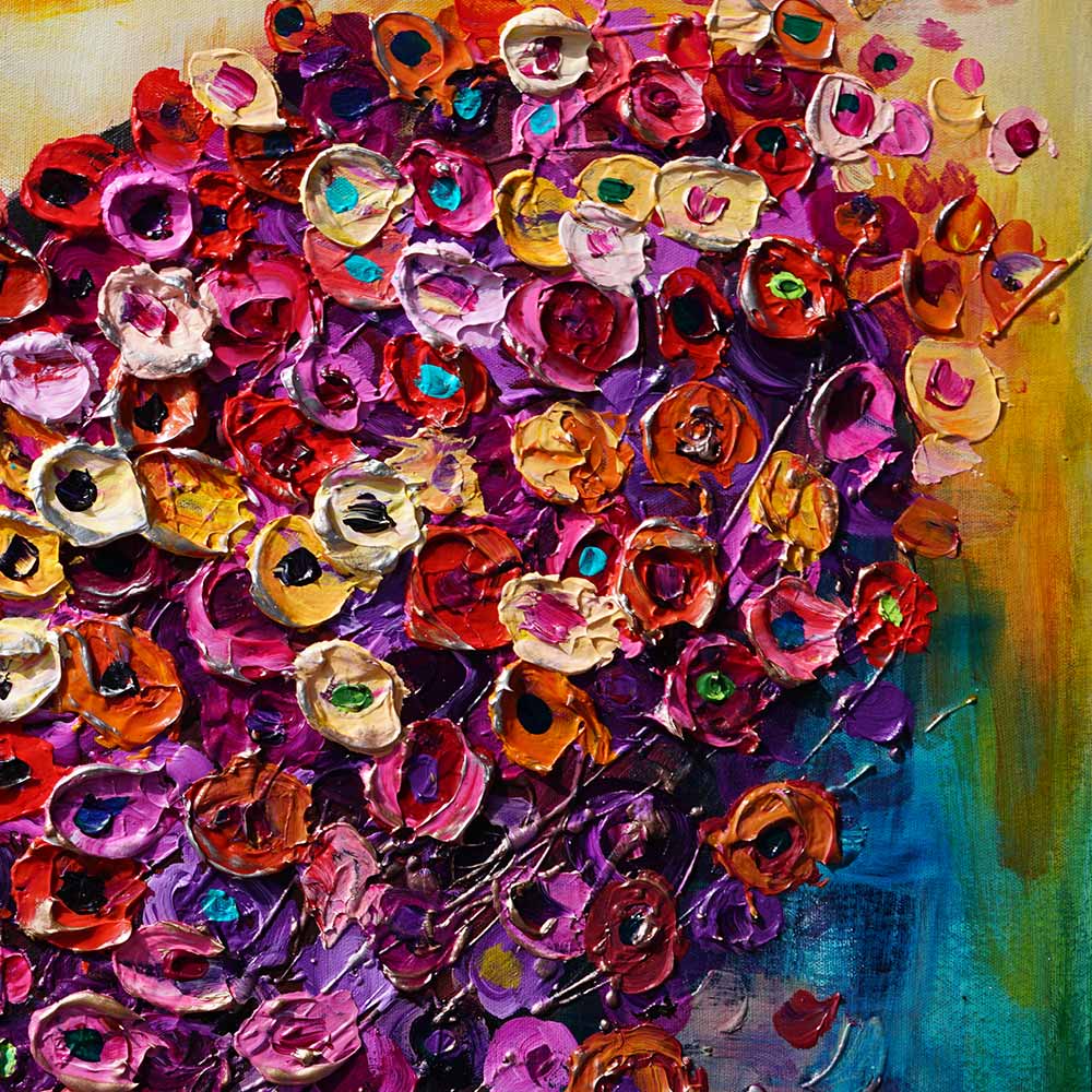 "Heart's Garden" - Original Painting - floral