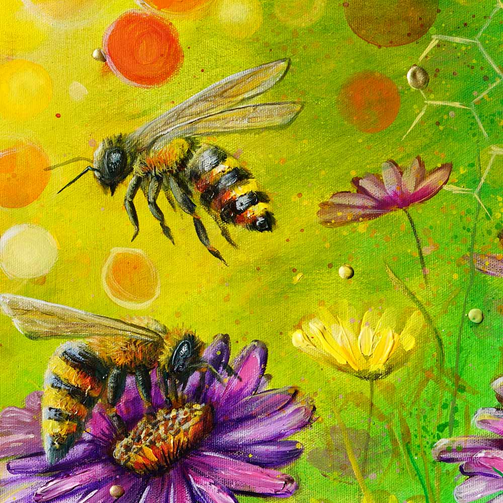 Canvas texture with vibrant colors"