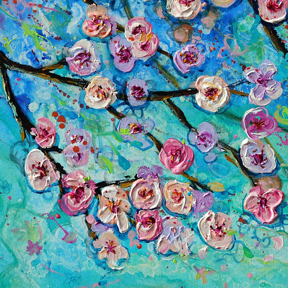 Hummingbird Blossom Dance Texture