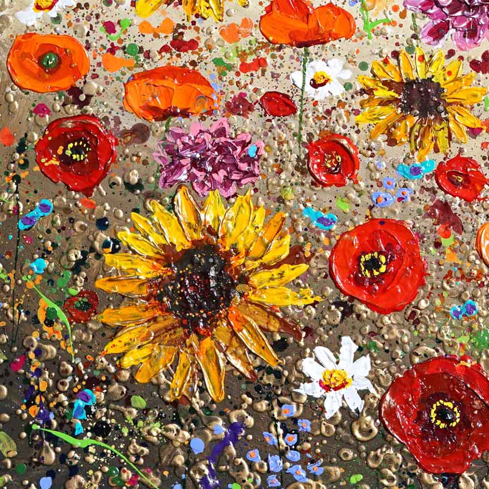 Intricate wildflower texture close-up