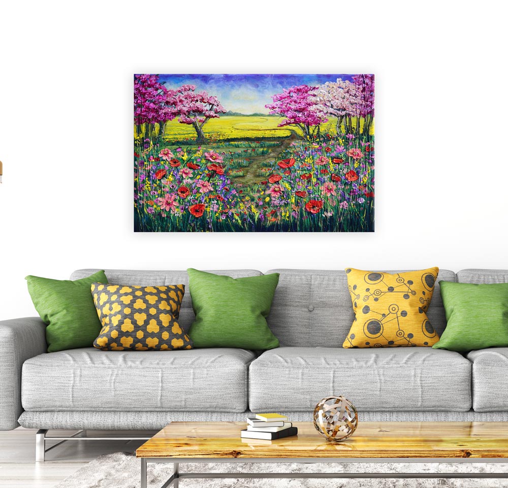 Spring artwork enhancing living space