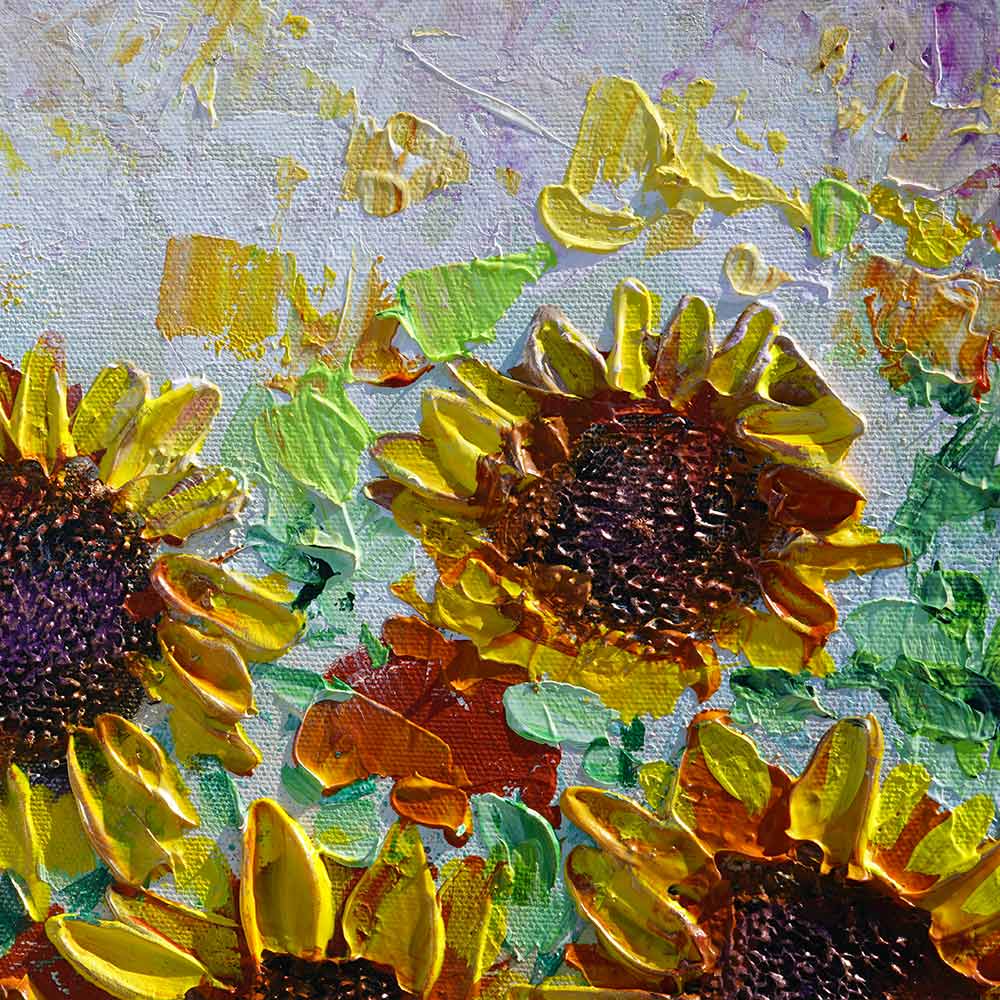 Textured sunflower center close-up