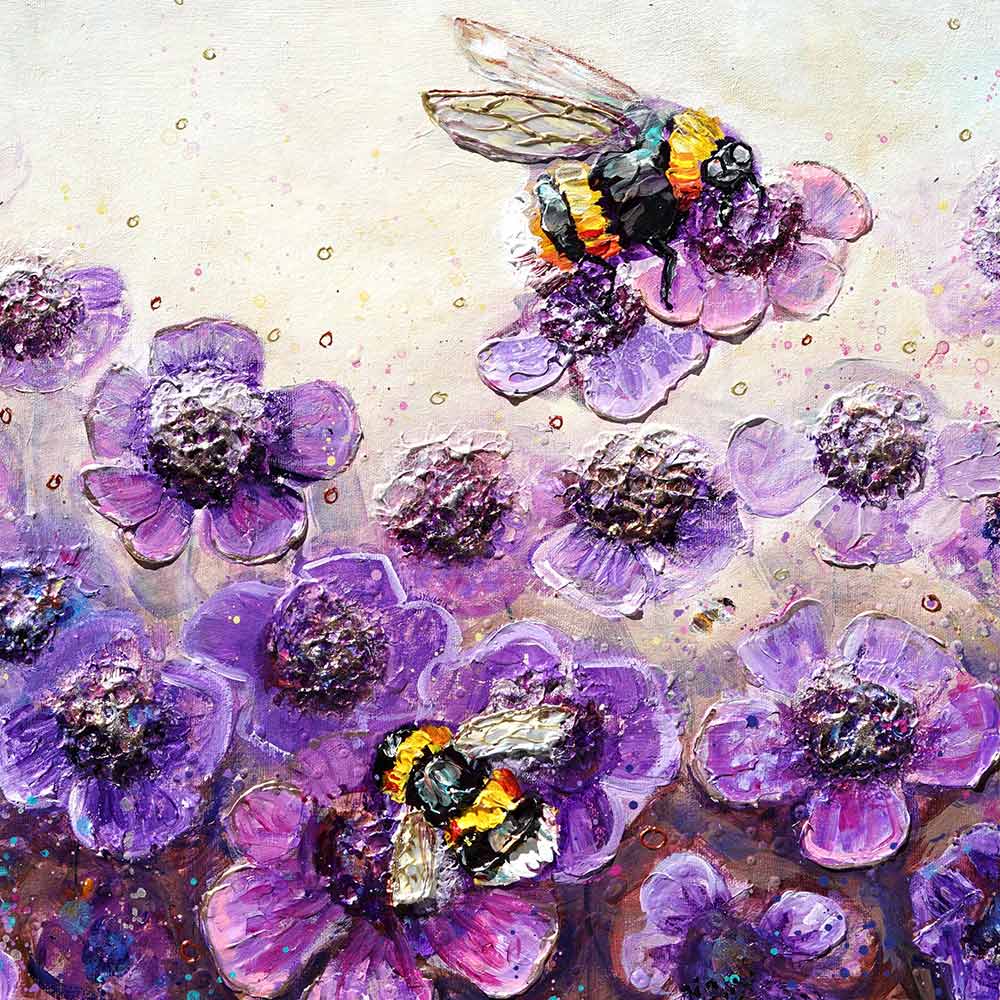 Textured wildflower close-up