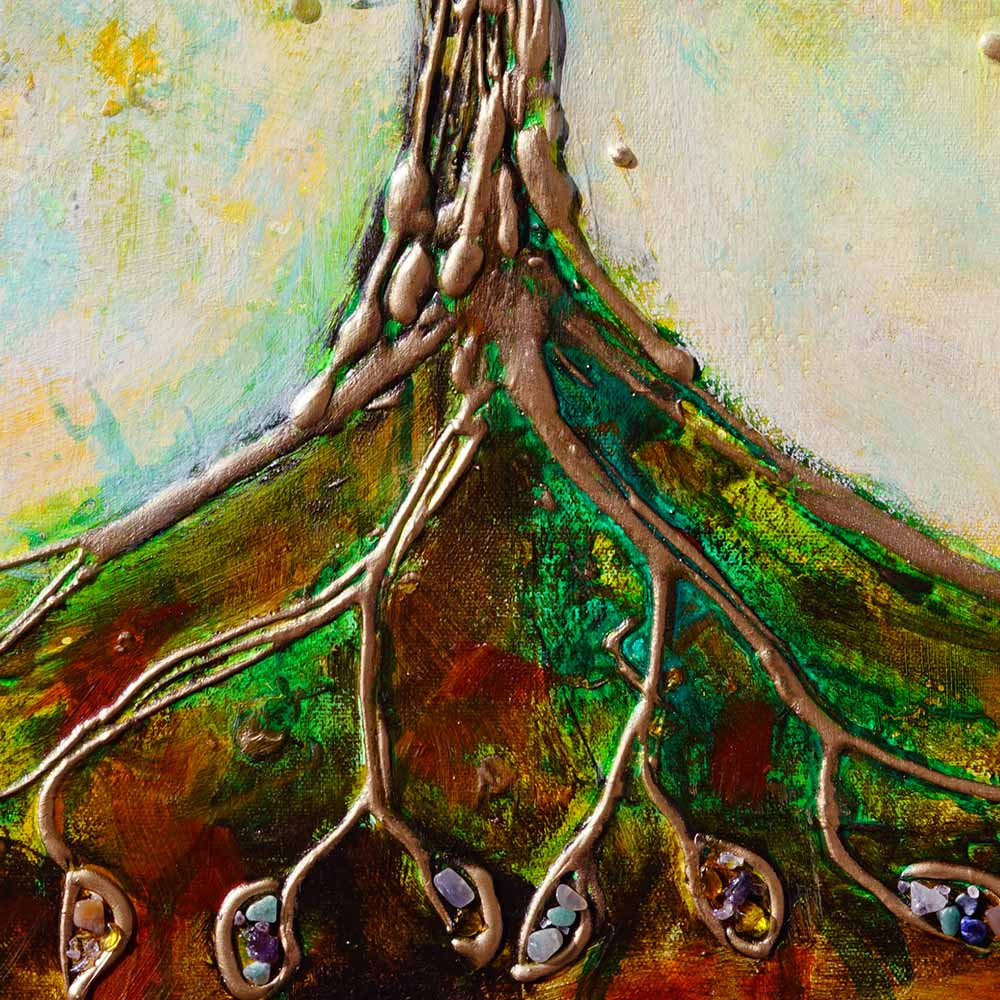 Transformation original painting crystal details