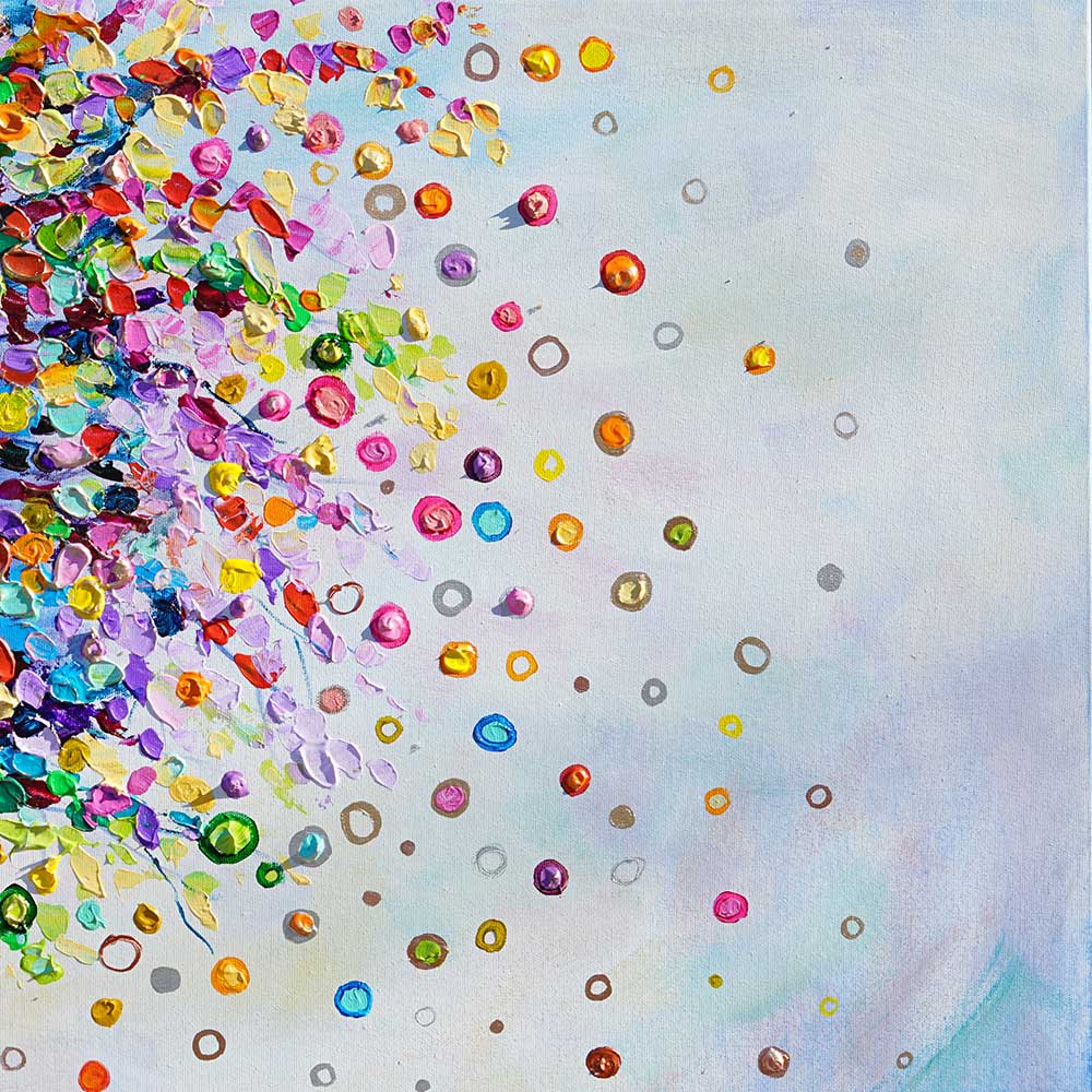 Vibrant color palette close-up