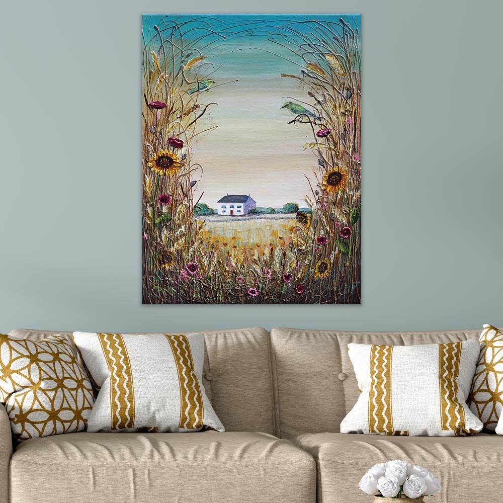 Welsh countryside art enhancing interior