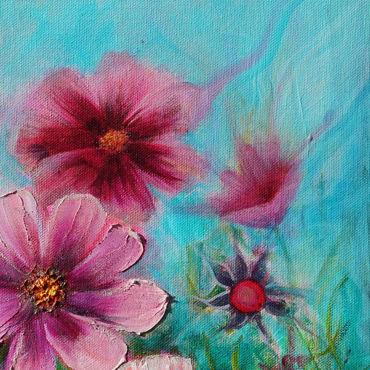 Cosmos Glow | Original Oil Mixed Media Painting